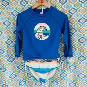 GYMBOREE Rash guard and swim bottoms (size L)